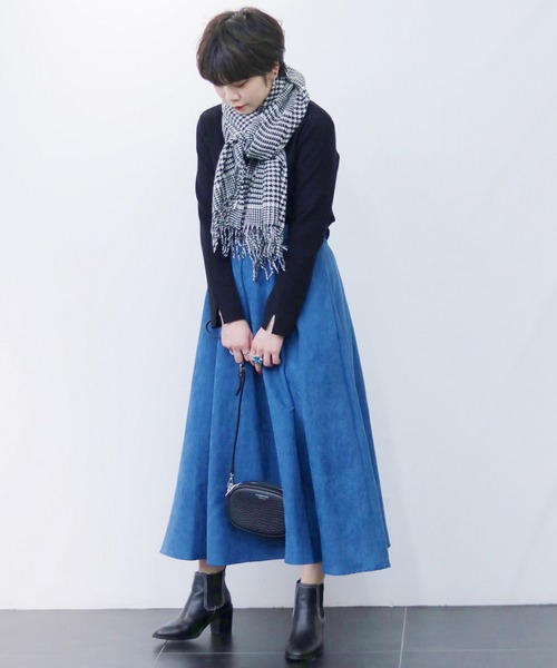 JOINT WORKS(ジョイントワークス)の「《追加》フェイクスエードタックロングスカート(スカート・レディース・チャコールグレー/カーキ/ブルー系その他・FREE)」の22枚目の写真