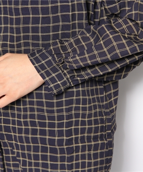 Kastane(カスタネ)の「【Kastane】チェック2WAYタックBL(シャツ/ブラウス・レディース・その他20/キャメル・FREE)」の7枚目の写真