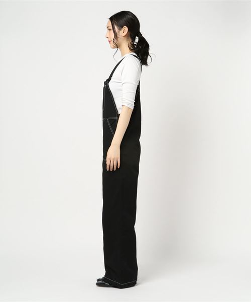 Dickies（ディッキーズ）の「ディッキーズ TCツイルオーバーオール（サロペット/オーバーオール・レディース・ブラック/ベージュ・M/L）」の4枚目の写真