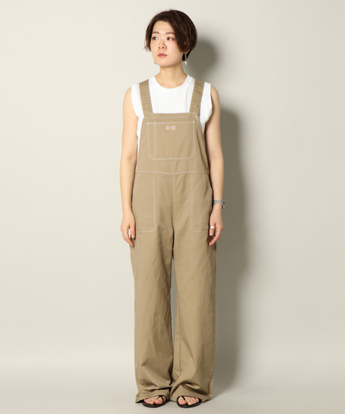 Dickies（ディッキーズ）の「ディッキーズ TCツイルオーバーオール（サロペット/オーバーオール・レディース・ブラック/ベージュ・M/L）」の17枚目の写真