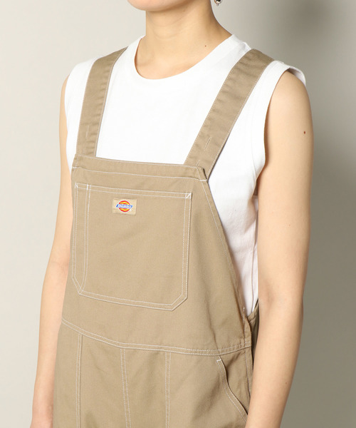 Dickies（ディッキーズ）の「ディッキーズ TCツイルオーバーオール（サロペット/オーバーオール・レディース・ブラック/ベージュ・M/L）」の9枚目の写真