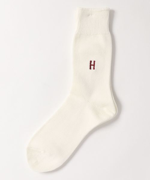 JUNRED（ジュンレッド）の「アノニマスレタードクルーソックス（ソックス/靴下・メンズ・ブラック/レッド/オフホワイト/ターコイズブルー・FREE）」の2枚目の写真