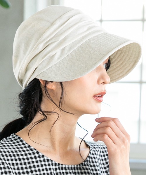 QUEENHEAD（クイーンヘッド）の「シャイニングUVキャスケット（キャスケット・レディース・ブラウン/グレー系その他/チャコール/ライトベージュ・XX-LARGE/X-LARGE/FREE）」の4枚目の写真