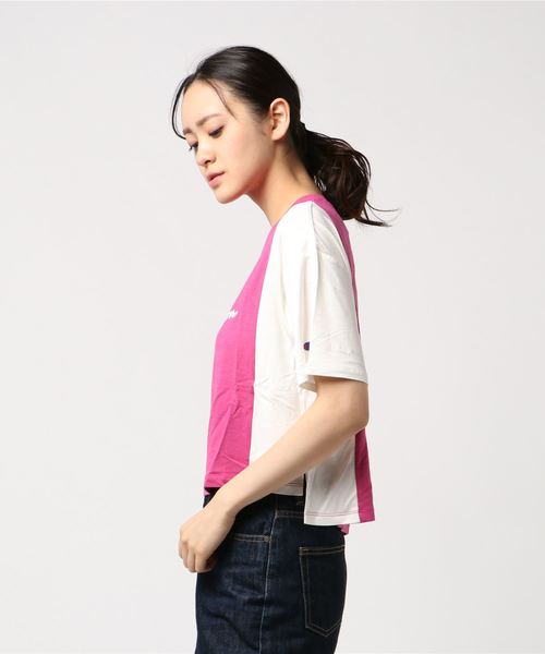 Champion（チャンピオン）の「チャンピオン CROPPED T-SHIRT CW-PS305（Tシャツ/カットソー・レディース・ローズ/ホワイト/グレー・M/L/S/XL）」の4枚目の写真