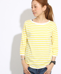 BEAMS BOY | BEAMS BOY / 1cｍボーダー ボートネック7分袖② 0900CL(Tシャツ/カットソー)