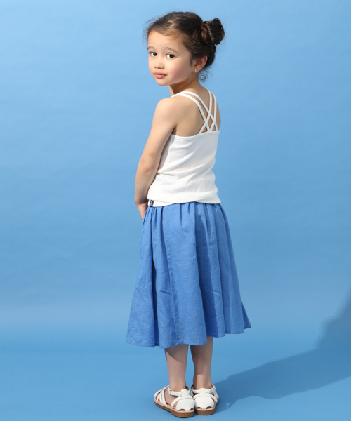 BAYFLOW（ベイフロー）の「シルキーフライスキャミソール（キャミソール・キッズ・ブラック/オフホワイト・LARGE/MEDIUM/SMALL/X-LARGE/XX-LARGE）」の7枚目の写真