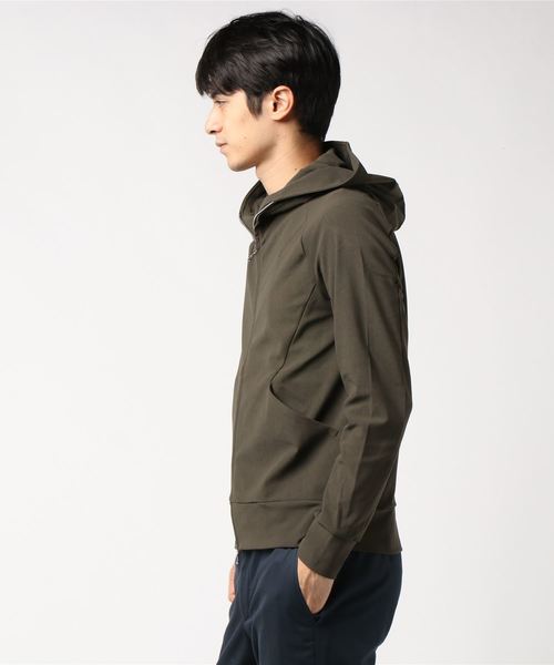 ATTACHMENT(アタッチメント)の「スーパーストレッチメリルハイテンションツイル ZIP UP パーカー(パーカー・メンズ・グリーン系その他/ブラック・1/2/3)」の3枚目の写真