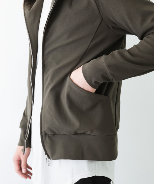 ATTACHMENT(アタッチメント)の「スーパーストレッチメリルハイテンションツイル ZIP UP パーカー(パーカー・メンズ・グリーン系その他/ブラック・1/2/3)」の14枚目の写真