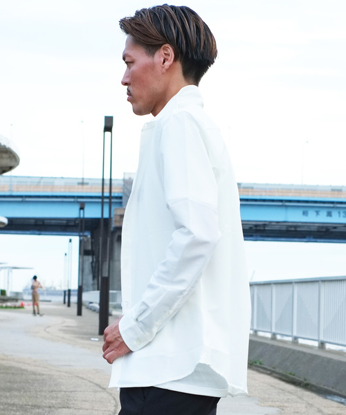 GOSTAR DE FUGA（ゴスタール ジフーガ）の「シアサッカーシャツ（シャツ/ブラウス・メンズ・ホワイト/ホワイト×グレー/グレー/ブルー・M/L/XL）」の18枚目の写真