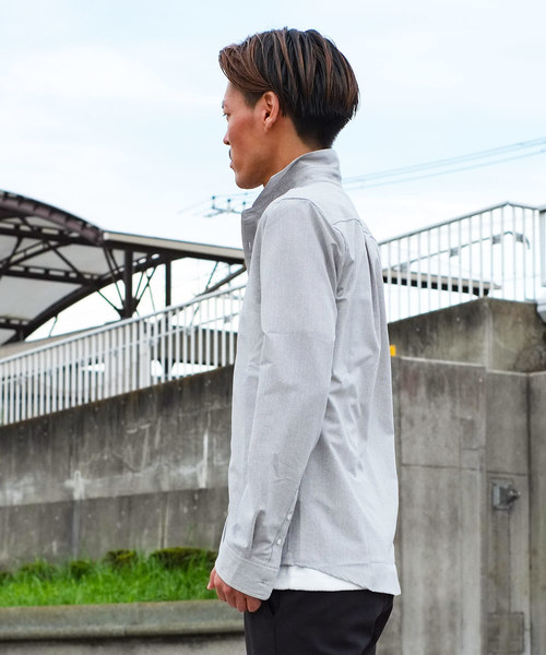 GOSTAR DE FUGA（ゴスタール ジフーガ）の「シアサッカーシャツ（シャツ/ブラウス・メンズ・ホワイト/ホワイト×グレー/グレー/ブルー・M/L/XL）」の8枚目の写真