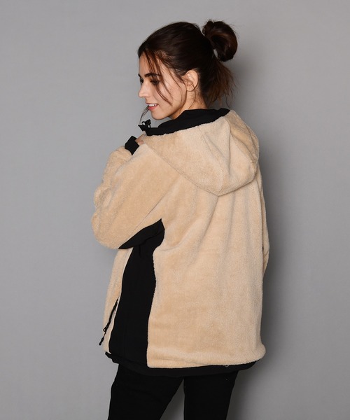 JACKROSE（ジャックローズ）の「裏マイクロボア リバーシブルナイロンフードジャケット（ブルゾン・メンズ・ブラック/ベージュ・M/L/XL）」の17枚目の写真