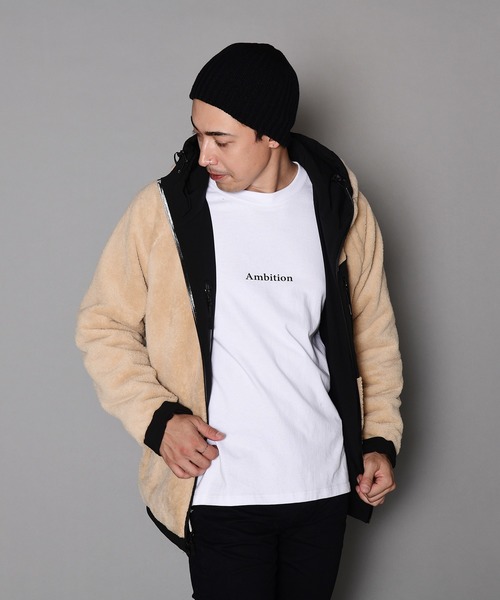 JACKROSE（ジャックローズ）の「裏マイクロボア リバーシブルナイロンフードジャケット（ブルゾン・メンズ・ブラック/ベージュ・M/L/XL）」の11枚目の写真