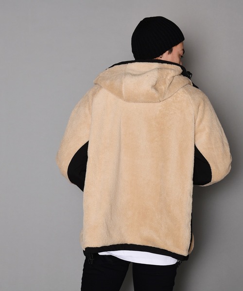 JACKROSE（ジャックローズ）の「裏マイクロボア リバーシブルナイロンフードジャケット（ブルゾン・メンズ・ブラック/ベージュ・M/L/XL）」の8枚目の写真