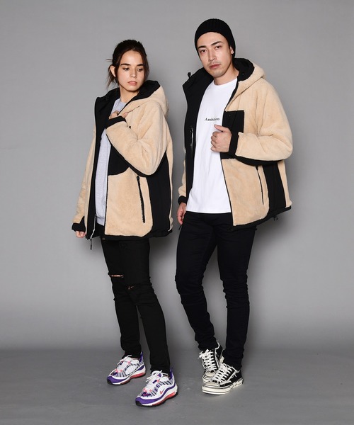 JACKROSE（ジャックローズ）の「裏マイクロボア リバーシブルナイロンフードジャケット（ブルゾン・メンズ・ブラック/ベージュ・M/L/XL）」の18枚目の写真