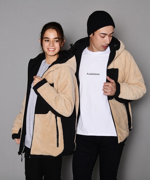 JACKROSE（ジャックローズ）の「裏マイクロボア リバーシブルナイロンフードジャケット（ブルゾン・メンズ・ブラック/ベージュ・M/L/XL）」の14枚目の写真