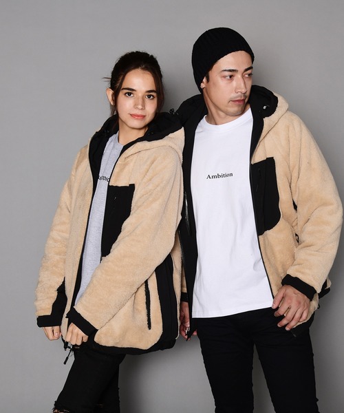 JACKROSE（ジャックローズ）の「裏マイクロボア リバーシブルナイロンフードジャケット（ブルゾン・メンズ・ブラック/ベージュ・M/L/XL）」の22枚目の写真