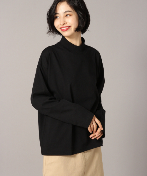 LOWRYS FARM（ローリーズファーム）の「ＵＳＡモックロンＴ　845202（Tシャツ/カットソー・レディース・ホワイト/ブラック/ベージュ・FREE）」の3枚目の写真