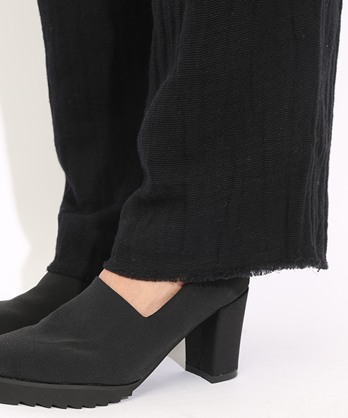 i（アイ）の「Wガーゼイージーパンツ（その他パンツ・レディース・ブラック/ホワイト・ﾌﾘ-）」の9枚目の写真