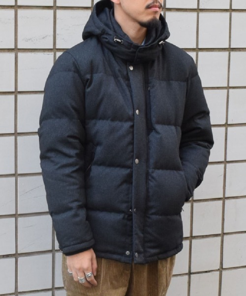 GLOSTER（グロスター）の「ALLIED FEATHER & DOWN ウールライク ダウンジャケット アライド ダウン（ダウンジャケット/コート・メンズ・チャコールグレー/ネイビー・S/M/L/XL）」の2枚目の写真