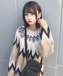 WEGO | WEGO/球芯柄ロービングヤーンセーター(ニット/セーター)