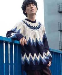 WEGO | WEGO/球芯柄ロービングヤーンビッグシルエットセーター(ニット/セーター)