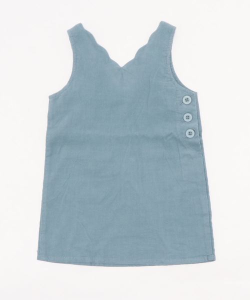 RUGGEDWORKS（ラゲッドワークス）の「ガールズコーデュロイジャンスカ（ジャンパースカート・キッズ・ベージュ/サックスブルー/チャコール・130cm/140cm/90㎝/110cm/100cm/120cm）」の3枚目の写真