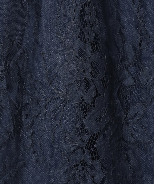 MARLENE JOBERT（マルレーヌ　ジョベル）の「ツートンレース　マキシ丈ドレスワンピース（ドレス・レディース・ネイビー/グレイッシュブルー/ピンク系その他/パープル/グレー・M/L/LL）」の16枚目の写真