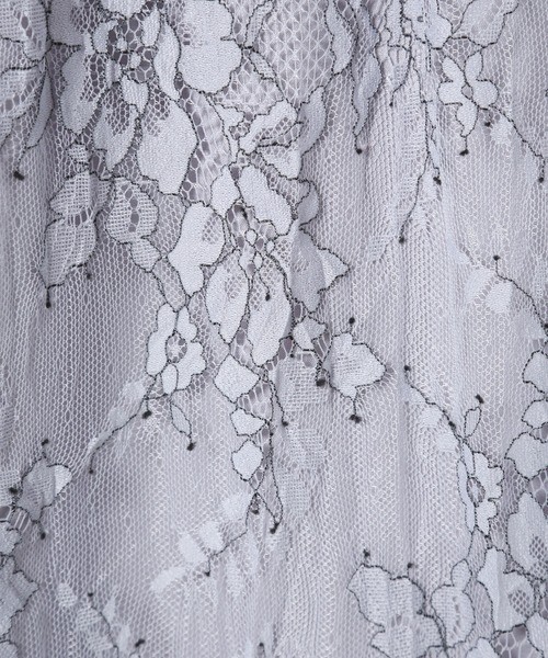 MARLENE JOBERT（マルレーヌ　ジョベル）の「ツートンレース　マキシ丈ドレスワンピース（ドレス・レディース・ネイビー/グレイッシュブルー/ピンク系その他/パープル/グレー・M/L/LL）」の14枚目の写真