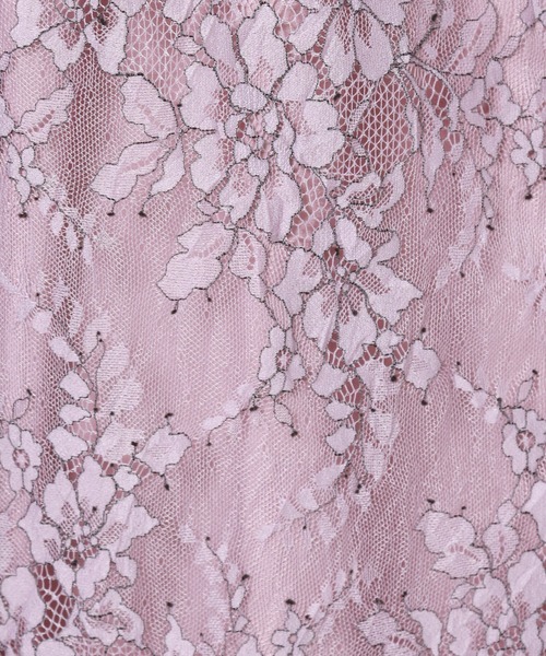 MARLENE JOBERT（マルレーヌ　ジョベル）の「ツートンレース　マキシ丈ドレスワンピース（ドレス・レディース・ネイビー/グレイッシュブルー/ピンク系その他/パープル/グレー・M/L/LL）」の15枚目の写真