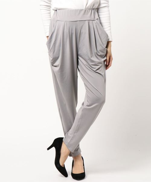 Coo+i（クーイ）の「サルエルパンツ（スウェットパンツ・レディース・ネイビー/ブラック/グレー/チャコールグレー/ブルー/ピンク/ピンク系その他/オレンジ/カーキ/キャメル・L/M/XL）」の3枚目の写真