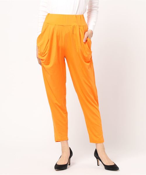 Coo+i（クーイ）の「サルエルパンツ（スウェットパンツ・レディース・ネイビー/ブラック/グレー/チャコールグレー/ブルー/ピンク/ピンク系その他/オレンジ/カーキ/キャメル・L/M/XL）」の10枚目の写真