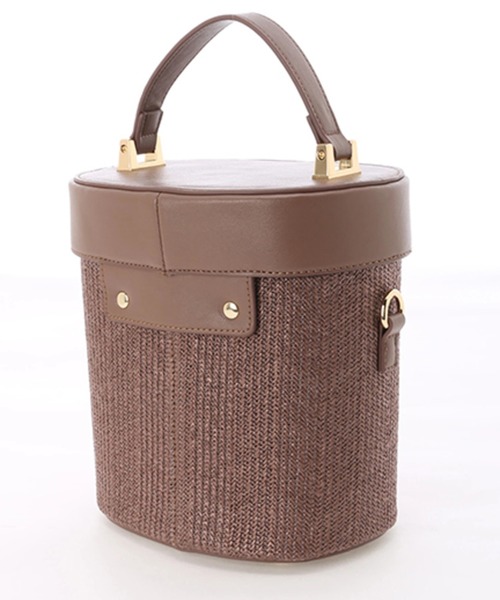 LIPSERVICE（リップサービス）の「サークルストローバッグ（かごバッグ・レディース・ブラウン/アイボリー・FREE）」の4枚目の写真