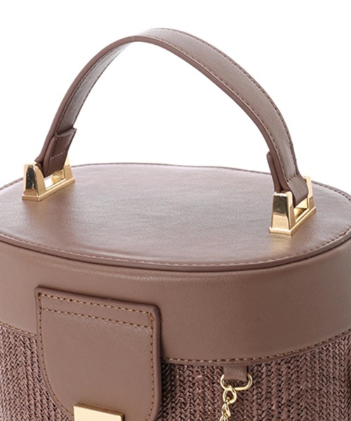 LIPSERVICE（リップサービス）の「サークルストローバッグ（かごバッグ・レディース・ブラウン/アイボリー・FREE）」の6枚目の写真