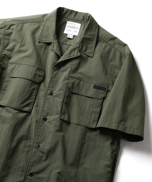 Gramicci（グラミチ）の「【GRAMICCI】別注プールナイロンOPカラーシャツ（シャツ/ブラウス・メンズ・ブラック/ダークブラウン/オリーブ・M/L）」の3枚目の写真