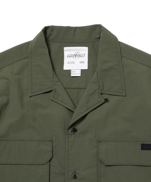 Gramicci（グラミチ）の「【GRAMICCI】別注プールナイロンOPカラーシャツ（シャツ/ブラウス・メンズ・ブラック/ダークブラウン/オリーブ・M/L）」の8枚目の写真