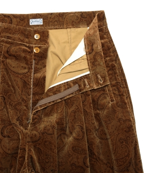 BEAMS BOY（ビームスボーイ）の「BEAMS BOY / 別珍 ペイズリー フレンチ3タックパンツ（その他パンツ・レディース・ベージュ/ネイビー・1/0）」の18枚目の写真