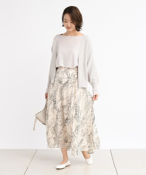 DouDou（ドゥドゥ）の「ジップカーディガン（カーディガン/ボレロ・レディース・オフホワイト/モカ/グレイッシュベージュ・FREE）」の4枚目の写真