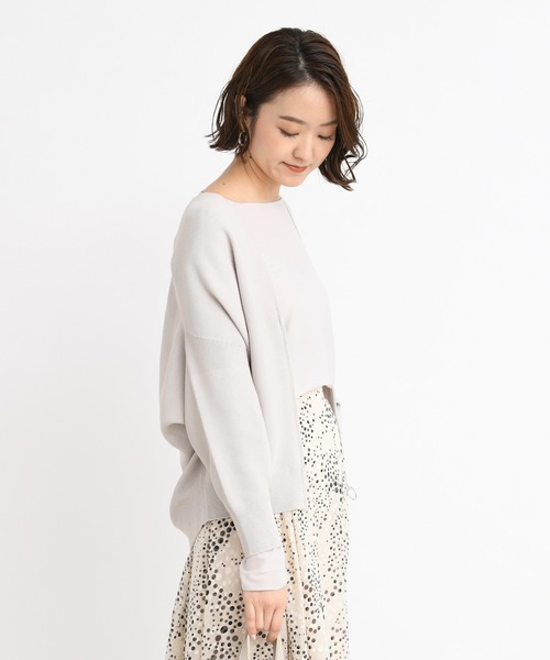 DouDou（ドゥドゥ）の「ジップカーディガン（カーディガン/ボレロ・レディース・オフホワイト/モカ/グレイッシュベージュ・FREE）」の13枚目の写真