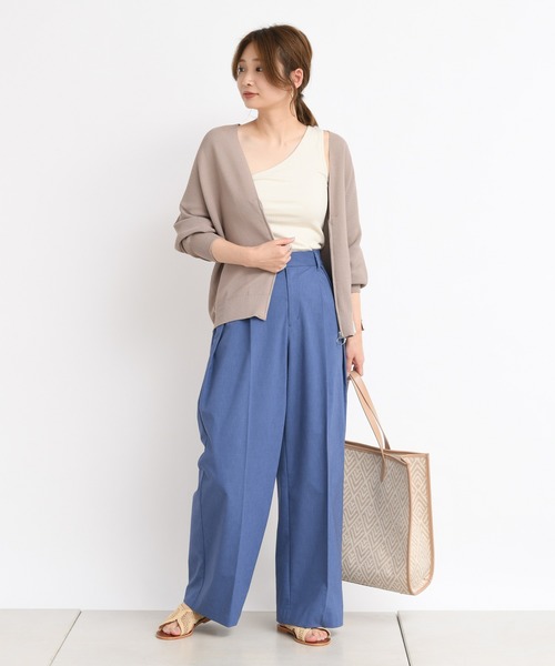 DouDou（ドゥドゥ）の「ジップカーディガン（カーディガン/ボレロ・レディース・オフホワイト/モカ/グレイッシュベージュ・FREE）」の21枚目の写真