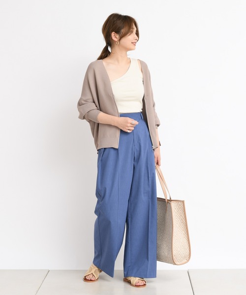 DouDou（ドゥドゥ）の「ジップカーディガン（カーディガン/ボレロ・レディース・オフホワイト/モカ/グレイッシュベージュ・FREE）」の22枚目の写真