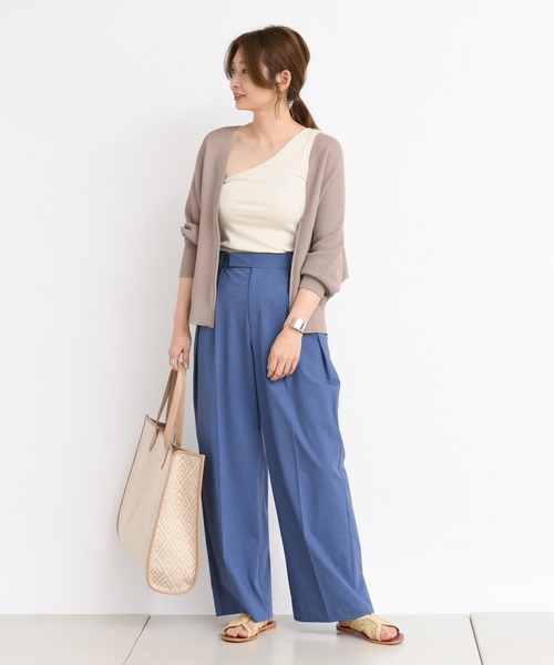 DouDou（ドゥドゥ）の「ジップカーディガン（カーディガン/ボレロ・レディース・オフホワイト/モカ/グレイッシュベージュ・FREE）」の18枚目の写真