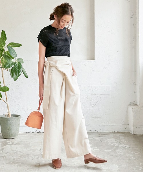 KOBE LETTUCE（コウベレタス）の「透かし編みフレンチスリーブニット