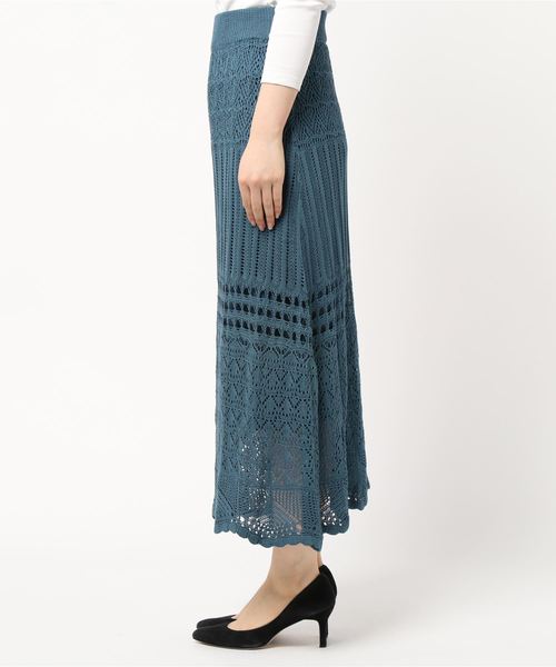 archives（アルシーヴ）の「【setupにも】クロシェニットスカート（スカート・レディース・ベージュ/ブラウン/ブルー・MEDIUM）」の4枚目の写真