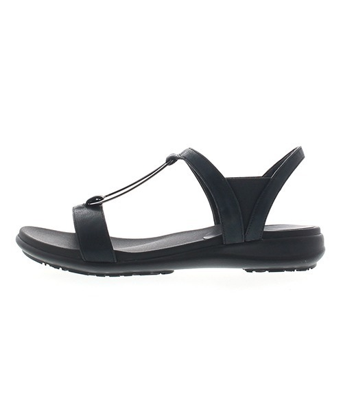 JELLY BEANS（ジェリービーンズ）の「オーバルメタルパーツフラットサンダル(204-12512)JELLY BEANS(ジェリービーンズ)（サンダル・レディース・ブラック/シルバー/パイソン・LL/S/M/L）」の6枚目の写真