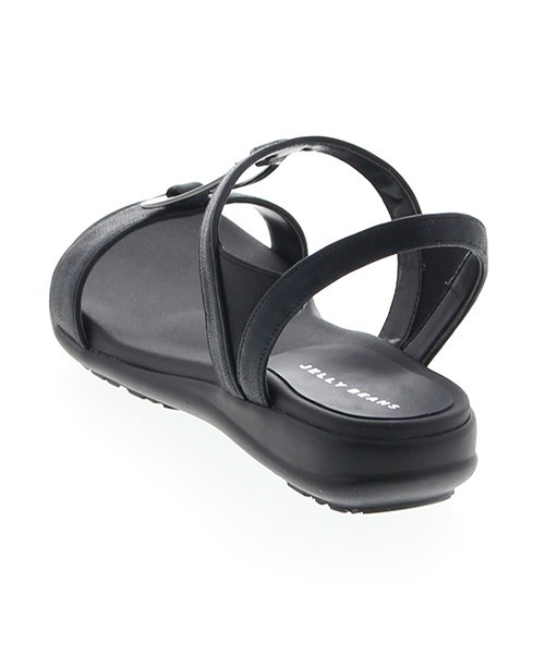 JELLY BEANS（ジェリービーンズ）の「オーバルメタルパーツフラットサンダル(204-12512)JELLY BEANS(ジェリービーンズ)（サンダル・レディース・ブラック/シルバー/パイソン・LL/S/M/L）」の7枚目の写真