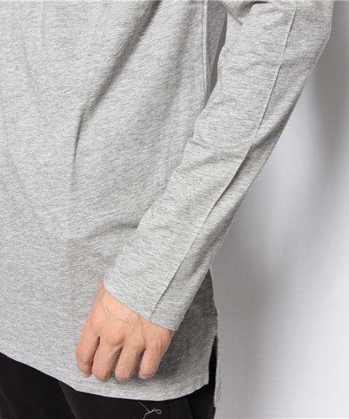 Lui's(ルイス)の「Lui’sサイドスリットロングTシャツ(ロングタイプ)(Tシャツ/カットソー・メンズ・ブラック/オフホワイト/グレー・SMALL/MEDIUM)」の8枚目の写真