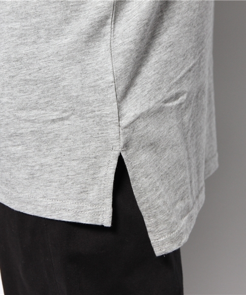 Lui's(ルイス)の「Lui’sサイドスリットロングTシャツ(ロングタイプ)(Tシャツ/カットソー・メンズ・ブラック/オフホワイト/グレー・SMALL/MEDIUM)」の9枚目の写真