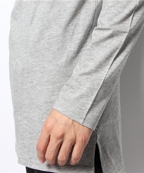 Lui's(ルイス)の「Lui’sサイドスリットロングTシャツ(ロングタイプ)(Tシャツ/カットソー・メンズ・ブラック/オフホワイト/グレー・SMALL/MEDIUM)」の10枚目の写真