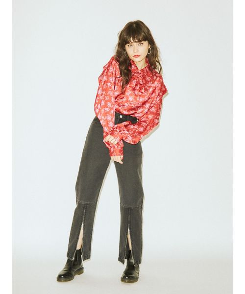 jouetie(ジュエティ)の「ジップスリットデニム(デニムパンツ・レディース・ライトブルー/ブラック・SMALL/MEDIUM)」の13枚目の写真