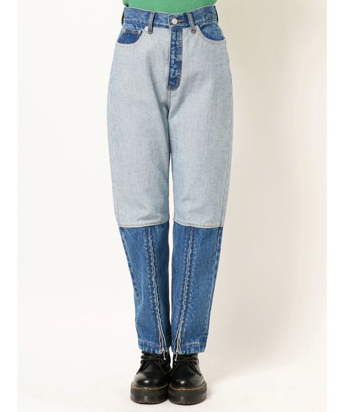 jouetie(ジュエティ)の「ジップスリットデニム(デニムパンツ・レディース・ライトブルー/ブラック・SMALL/MEDIUM)」の5枚目の写真